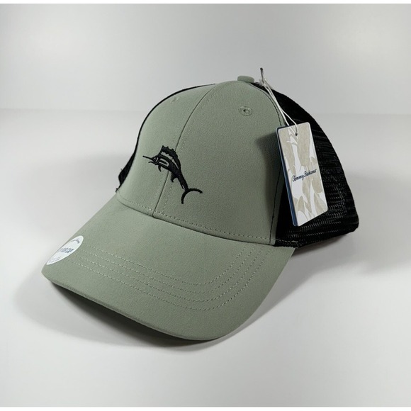 Tommy Bahama Other - TOMMY BAHAMA "Tip Your Cap" Marlin‎ Logo Trucker Hat Green Black Men's *NEW*